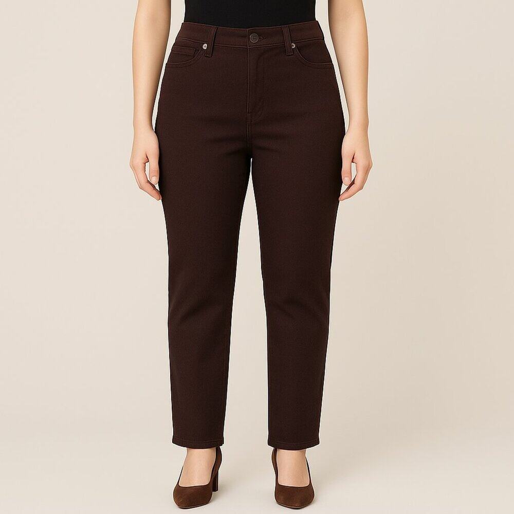 Gloria Vanderbilt Amanda Brown High Rise Tapered Jeans (w/stretch!) 8P NWT - Picture 2 of 11